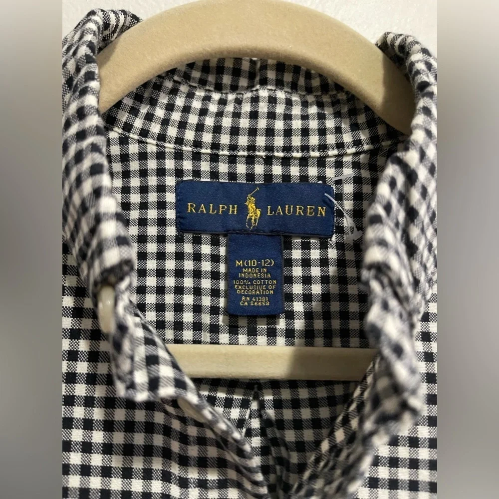 Ralph Lauren Kids Gingham Print Long Sleeve  Button shirt